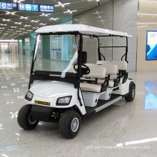 6 Seater off Road Battery Powered Gear Steering, Auto Backlash Compensation Classic Shuttle Electric Sightseeing Golf Car